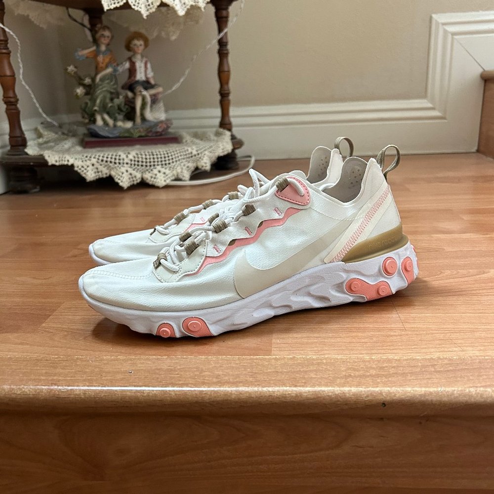 Nike React Element 55 Cream Sneakers - 11